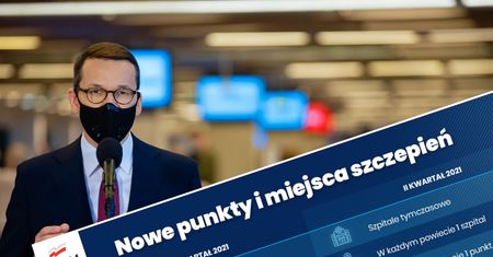Konferencja premiera. 10 mln szczepień miesięcznie. Nowe punkty