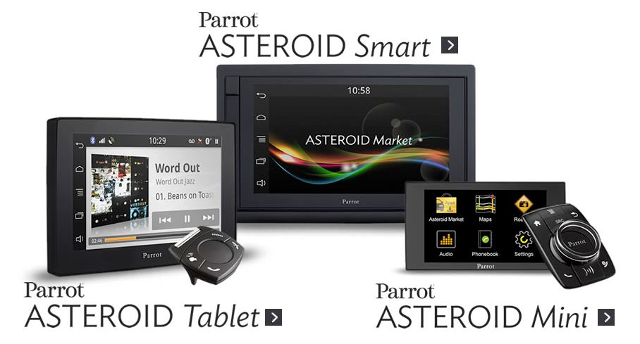 Trzy zestawy głośnomówiące Parrot z Androidem 3