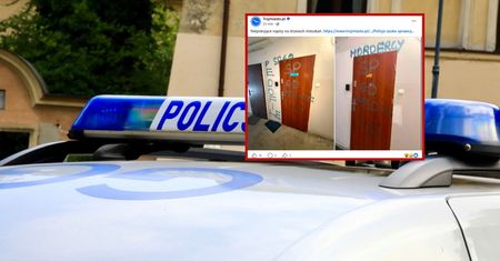 Takie napisy na drzwiach. Policja reaguje