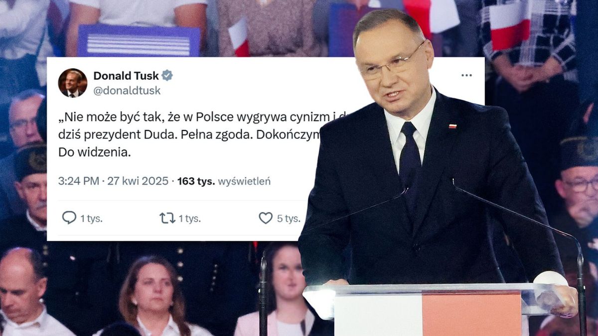 Donald Tusk skomentował wystąpienie Andrzeja Dudy