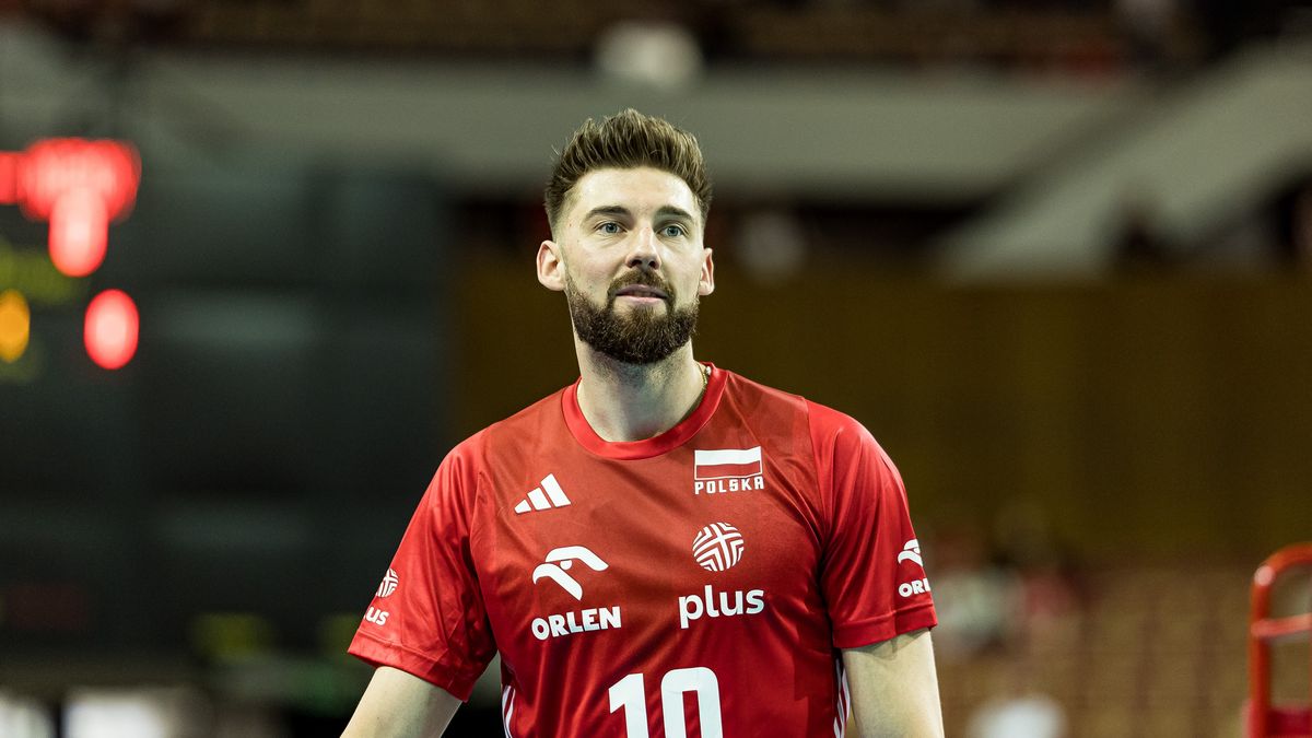 A friendly match between the volleyball national teams of Poland and Germany is taking place in Katowice, Poland, on May 15, 2024. In the photo: Bartosz Bednorz (Photo by Mateusz Birecki/NurPhoto via Getty Images)