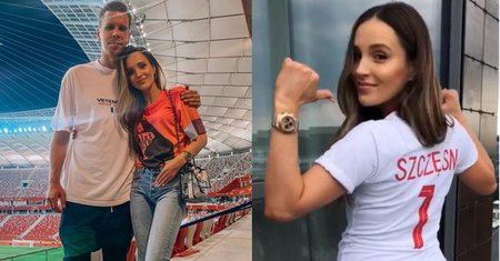 Podekscytowana Marina Łuczenko na stadionie: "Pierwszy raz w życiu oglądałam mecz reprezentacji Polski z trybun z mężem"
