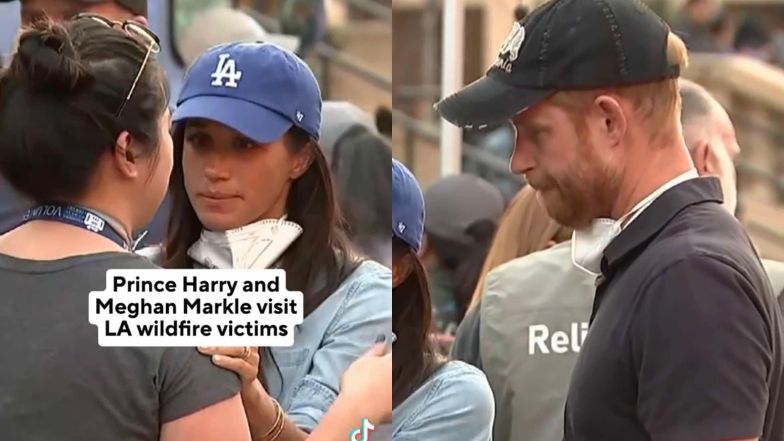 Harry and Meghan met with fire victims in Los Angeles.