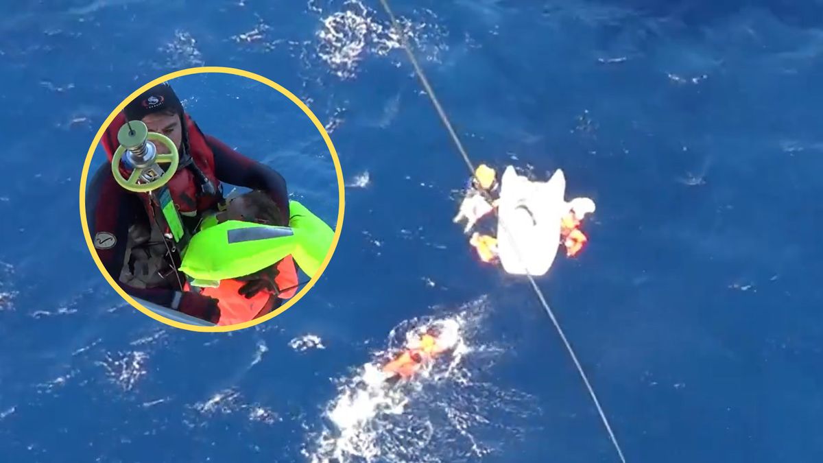 Siły Powietrzne Grecji uratowały Polaków, których żaglówka utonęła w Morzu Egejskim 