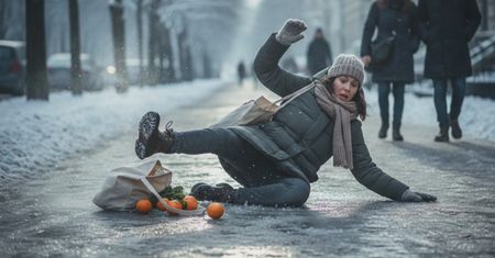 Niebezpieczny wtorek we Włocławku: marznąca mżawka i gołoledź
