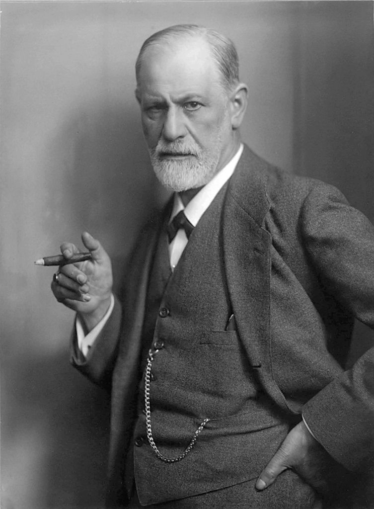Zygmunt Freud z cygarem na sławnym zdjęciu z początku lat 20. XX wieku 