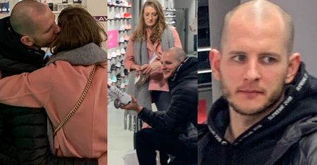 Kurek z narzeczoną wybierają buty w sklepie i całują się na schodach (ZDJĘCIA)
