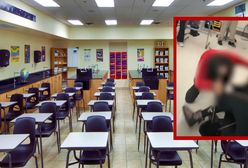 USA. Szokujący film ze szkoły. Uczeń pobił się z nauczycielem