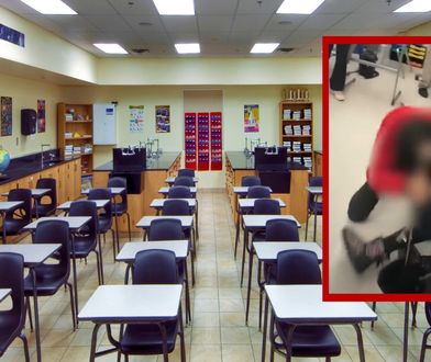 USA. Szokujący film ze szkoły. Uczeń pobił się z nauczycielem
