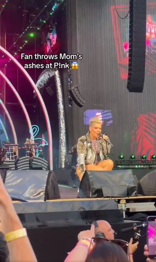 Fan rzucił w Pink prochami własnej matki