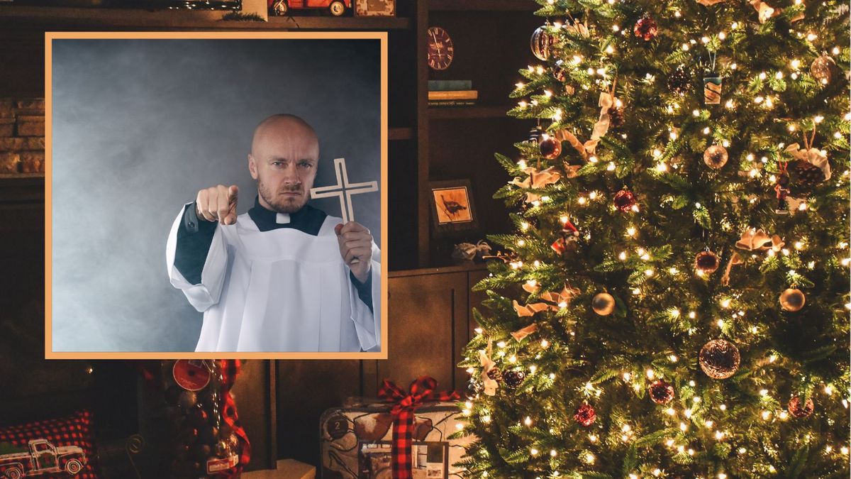 Autorzy broszury piszą, że choinka rozprasza 