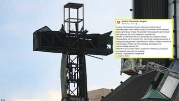 Zakpiła z płonącego krzyża. KO odcina się od wpisu radnej