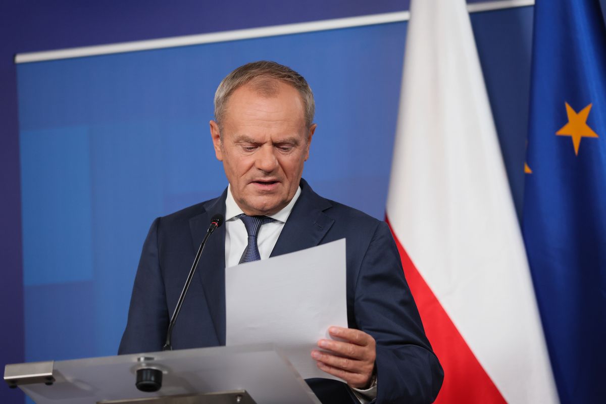 szczyt ue, migracja, donald tusk Tusk odczytał tekst po angielsku. Koniec szczytu UE