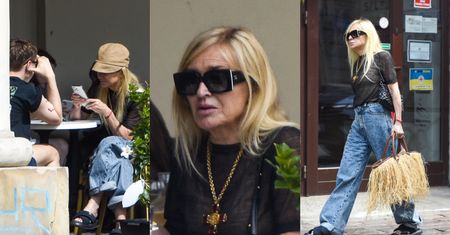 Monika Olejnik wyposażona w dwie LUKSUSOWE torebki zmierza na spotkanie z Ralphem Kaminskim. Na bogato? (ZDJĘCIA)