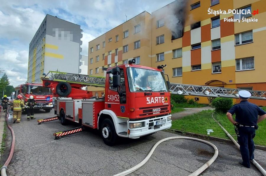 Piekary Śląskie. Pożar mieszkania. Zginął 62-latek