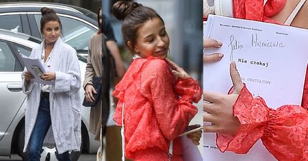 Przejęta Wieniawa kokietuje paparazzich na planie nowego serialu (ZDJĘCIA)