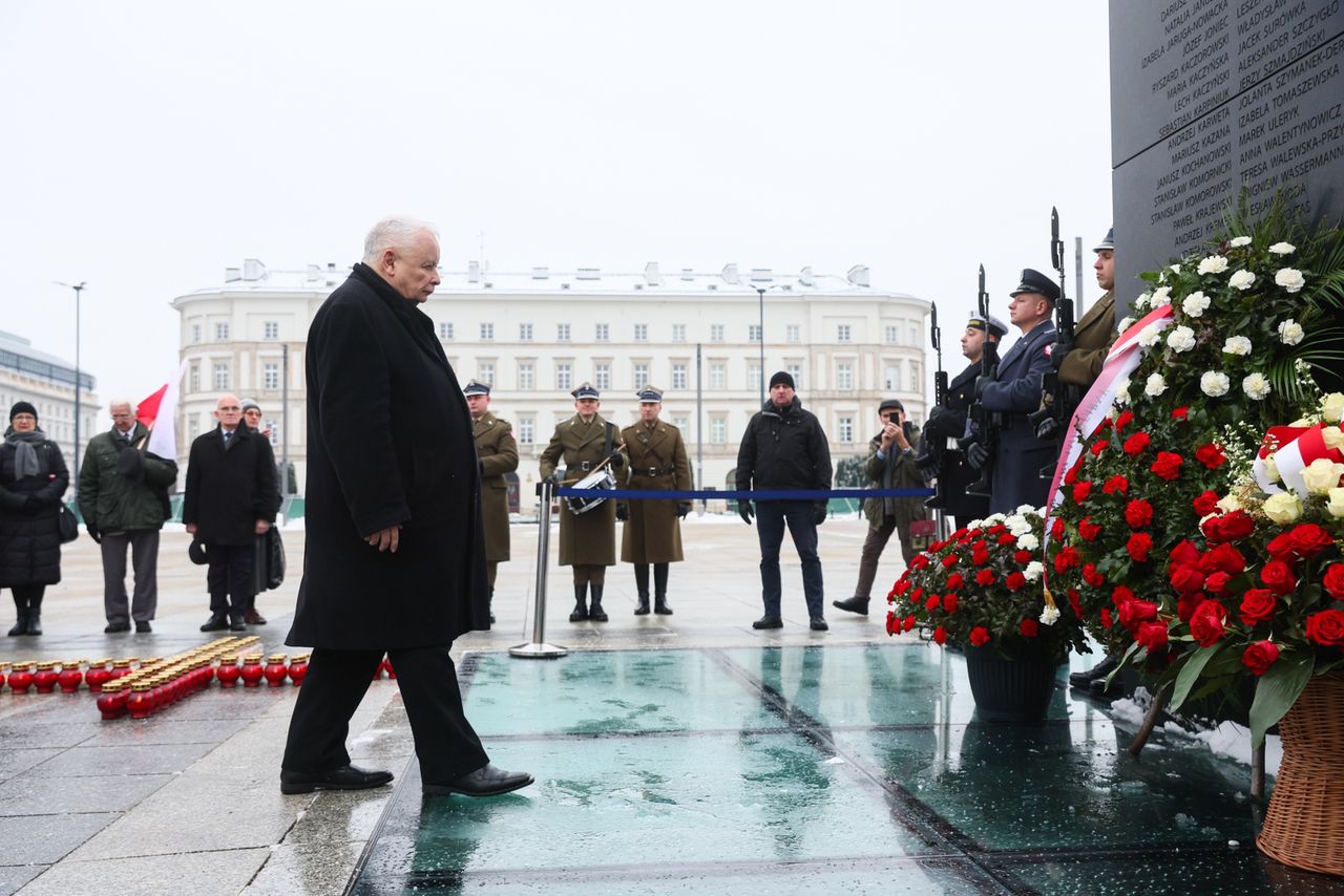 Jarosław Kaczyński na miesięcznicy smoleńskiej