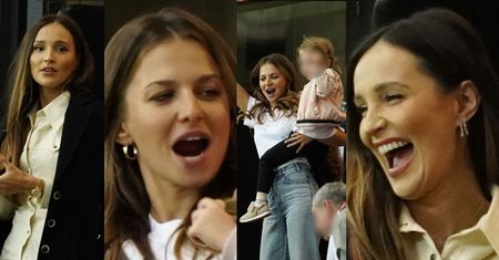 Anna Lewandowska i Marina Łuczenko z dziećmi dopingują mężów na meczu (ZDJĘCIA)