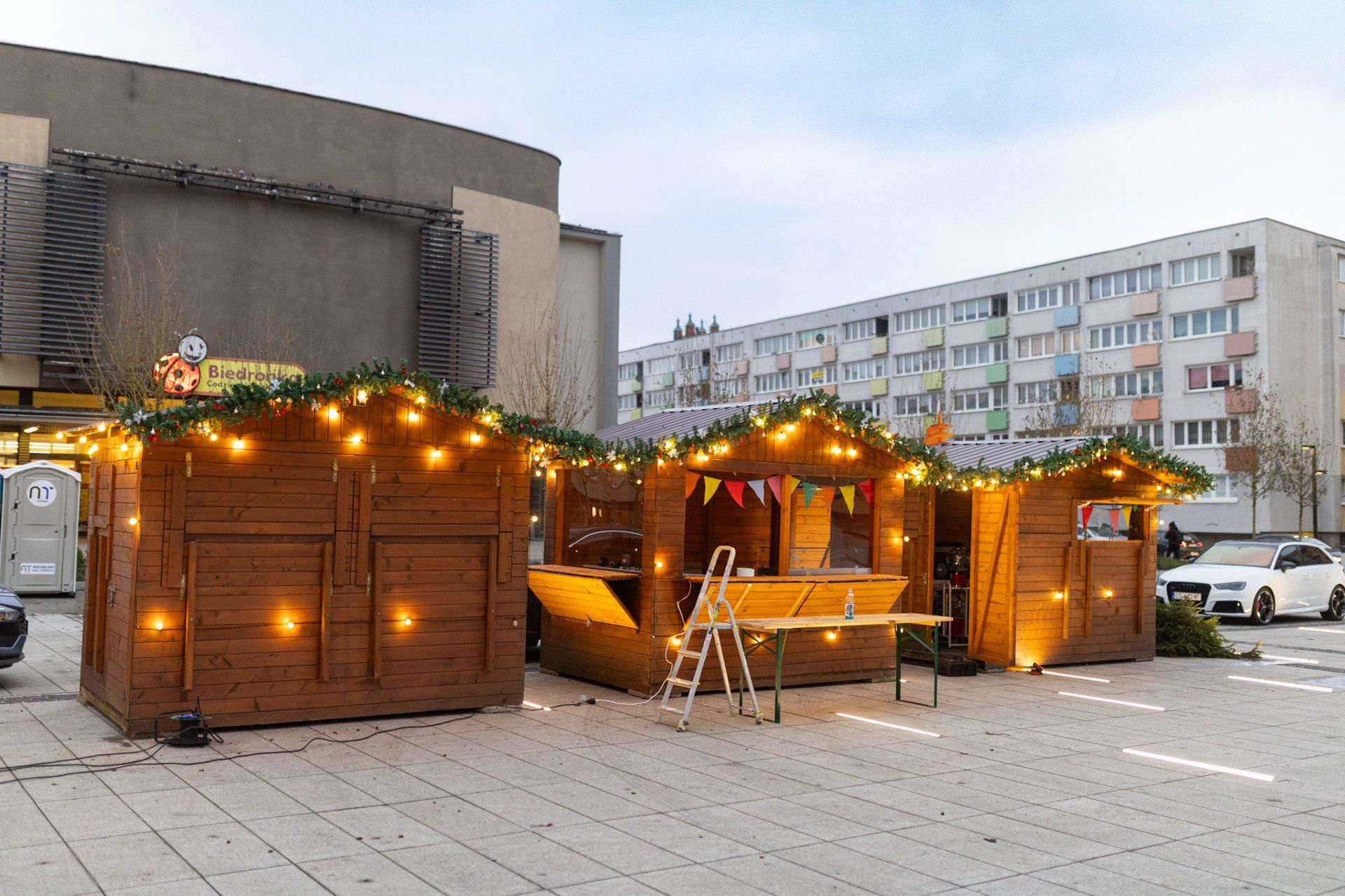 Stary Rynek w Słupsku w środę, 3 grudnia, po południu.