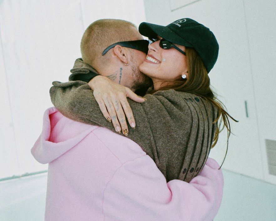 Justin Bieber z żoną Hailey Bieber
