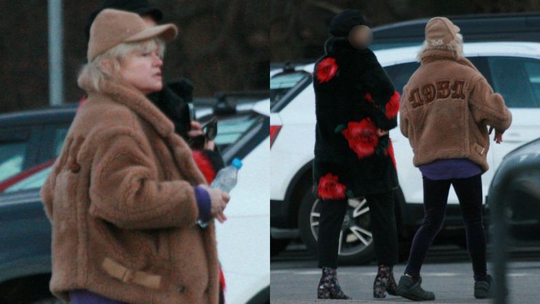 Katarzyna Figura spaceruje z koleżanką po Gdyni