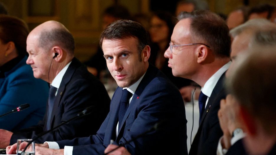 Olaf Scholz, Emmanuel Macron, Andrzej Duda