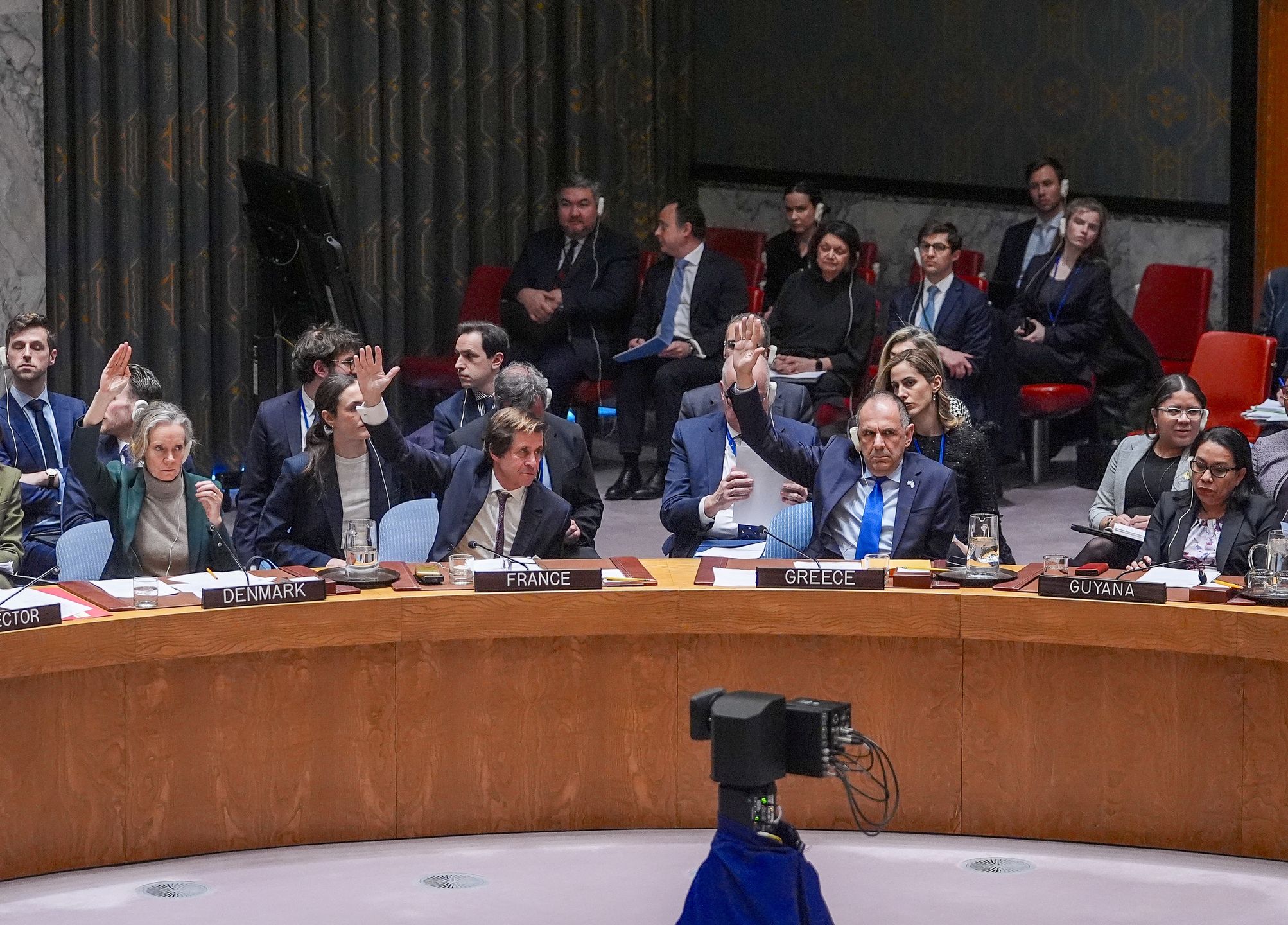 NEW YORK, USA - FEBRUARY 24: The United Nations (UN) Security Council meeting on Ukraine held at the United Nations headquarters on February 24, 2025 in New York City. (Photo by Selcuk Acar/Anadolu via Getty Images)
