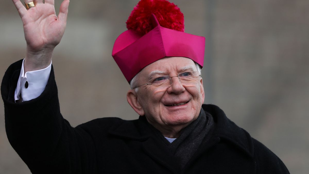 Archbishop Marek Jedraszewski participates in the offering of gifts by the kings to the baby Jesus at the Main Market Square during the Epiphany celebrations in Krakow, Poland, on January 6, 2025. Epiphany, celebrated in the Catholic Church on January 6, marks the revelation of God to humanity. On this holiday, traditional processions featuring the three kings, Casper, Melchior, and Balthazar, take place in Krakow. These kings represent three continents: Europe, Africa, and Asia. The celebrations conclude at the Main Square with caroling at the stable. (Photo by Klaudia Radecka/NurPhoto via Getty Images)