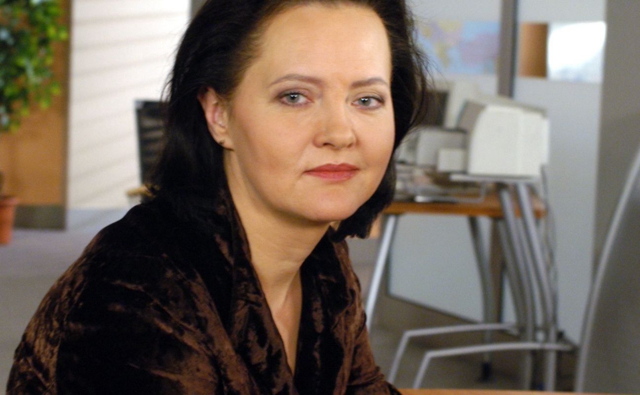 Hanna Polk na planie "Samego Życia" w 2004 roku