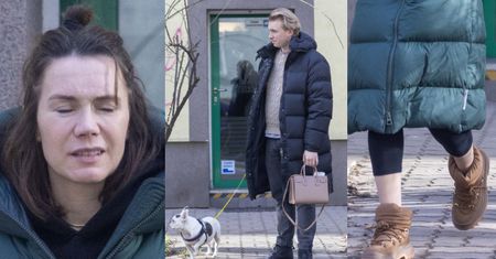 Ciężarna Olga Bołądź i jej młodszy o siedem lat partner opiekują się suczką Lusią (ZDJĘCIA)