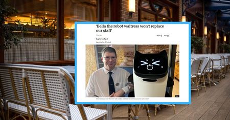 Zatrudnili robota jako kelnera. "Bella to tylko wsparcie"