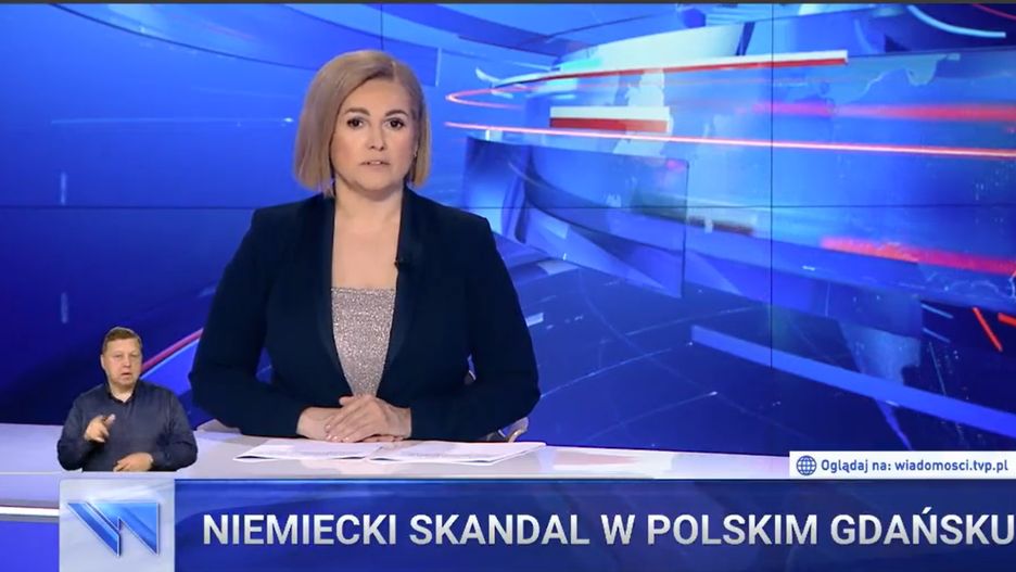 Wpada Edyty Lewandowskiej w "Wiadomościach"