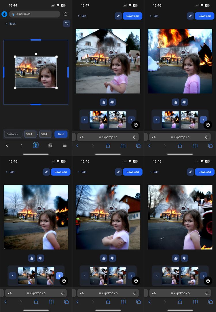ClipDrop Uncrop w przeglądarce