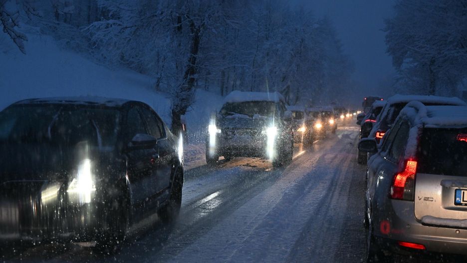 Trudne warunki na drogach Podhala