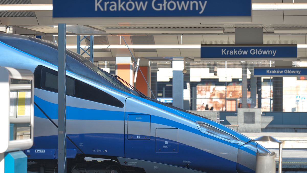 PKP Intercity Pendolino train seen at the main station in Krakow.
On September 15, 2020, in Krakow, Poland. (Photo by Artur Widak/NurPhoto via Getty Images)