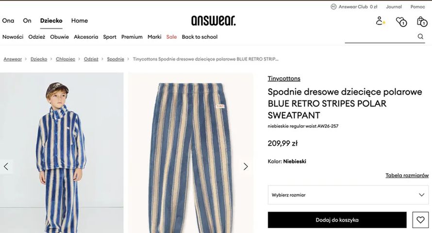 Pasiasty strój wywołał kontrowersje. Answear: usuwamy produkt z oferty
