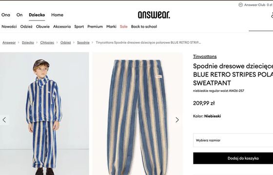 Pasiasty strój wywołał kontrowersje. Answear: usuwamy produkt z oferty