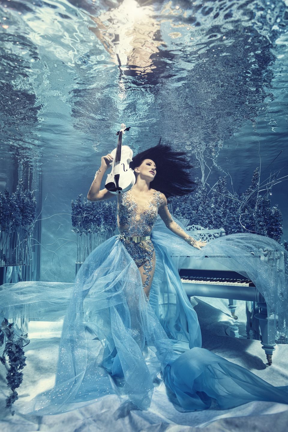 Podwodna sesja zdjęciowa Justyny Steczkowskiej