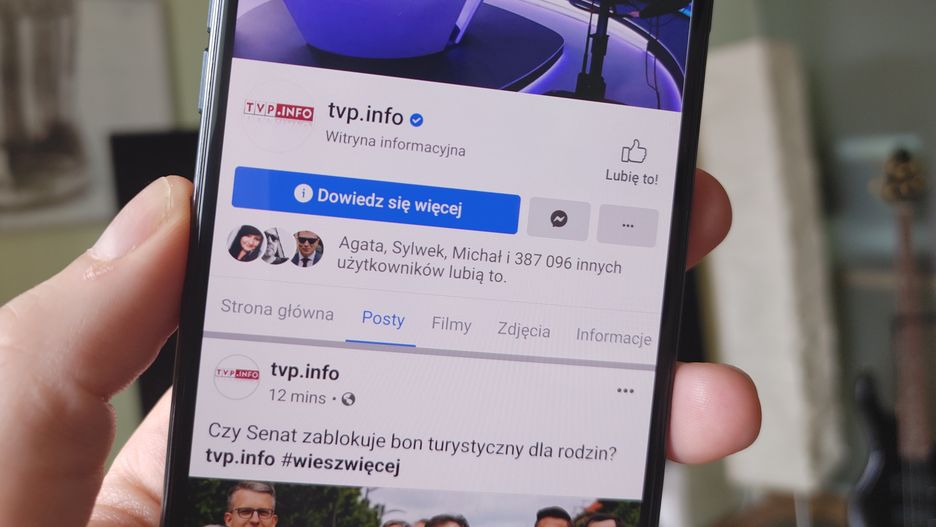 Strona TVP.info na Facebooku