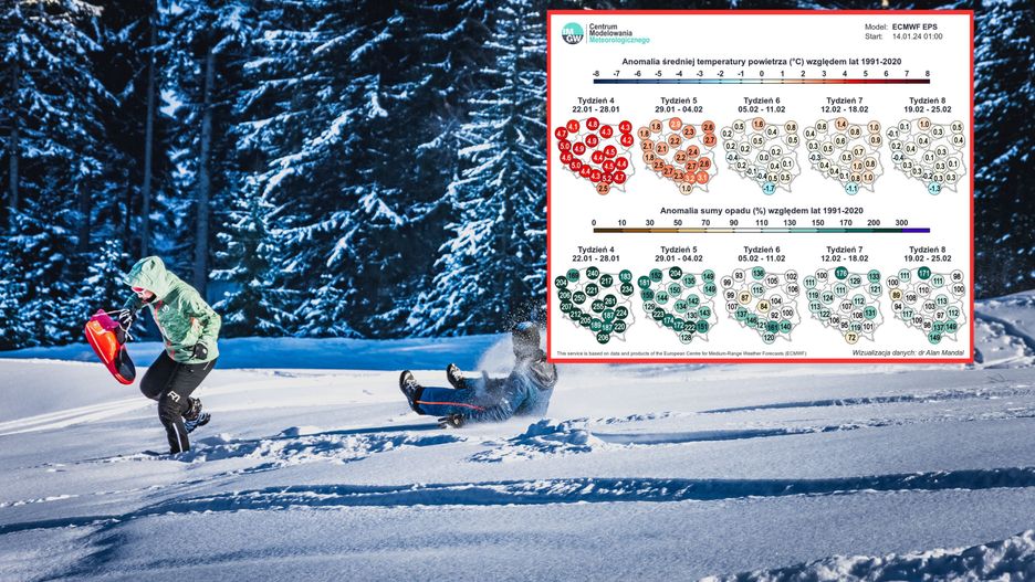 Pogoda na ferie zimowe 2024. Synoptycy pokazali mapy