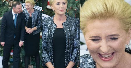 Szczupła Agata Kornhauser-Duda przejmuje Światło Betlejemskie od harcerzy (ZDJĘCIA)