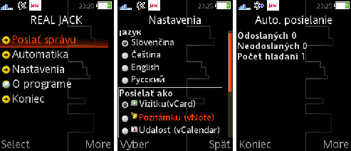 Wiadomości i wizytówki przez Bluetooth (Java) 1