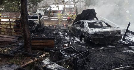 Tragedia nad jeziorem. Mężczyzna spłonął w przyczepie kempingowej