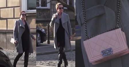 Rozenek na mieście z ulubioną torebką Chanel