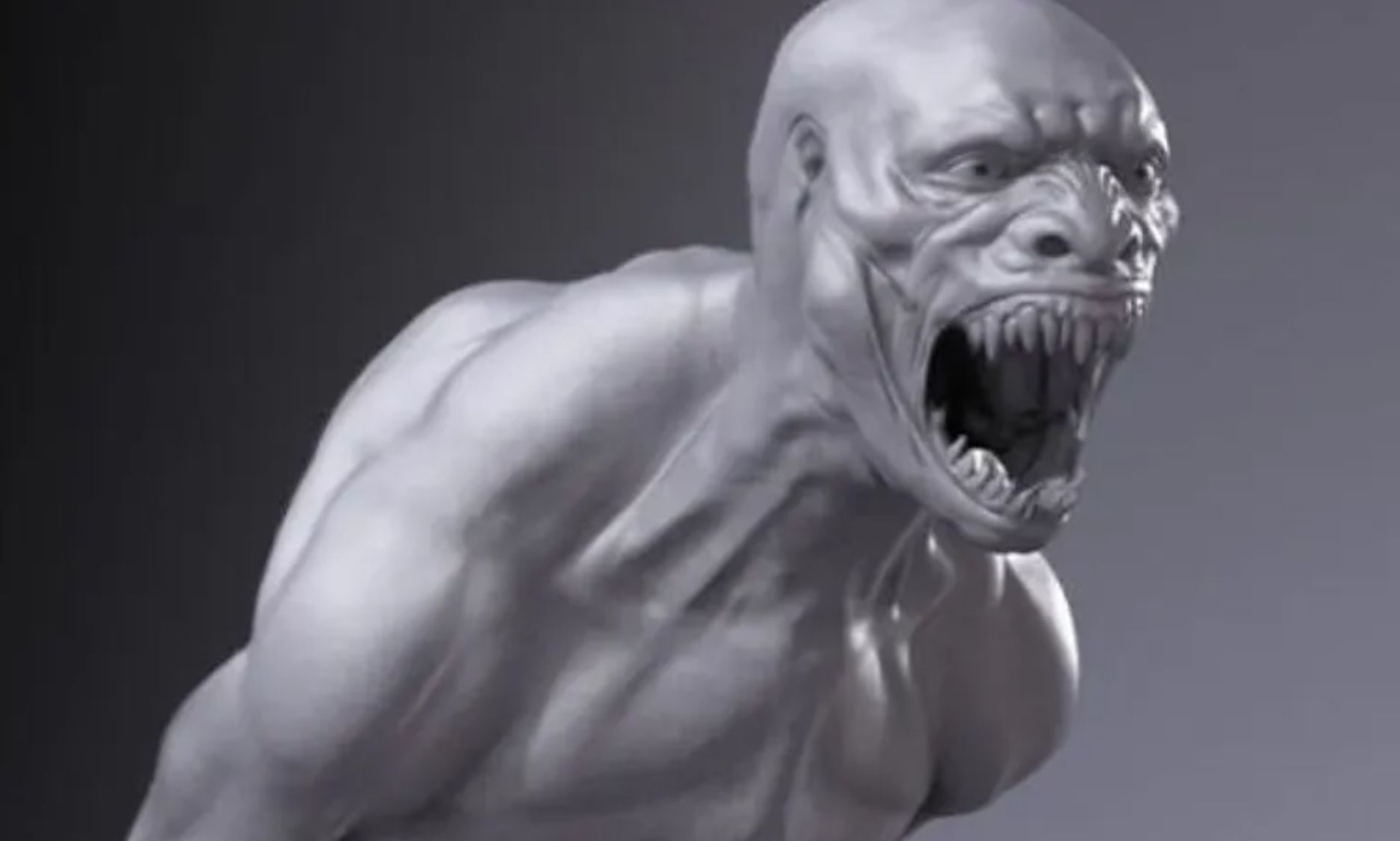 Model koncepcyjny hybrydy człowieka i dinozaura