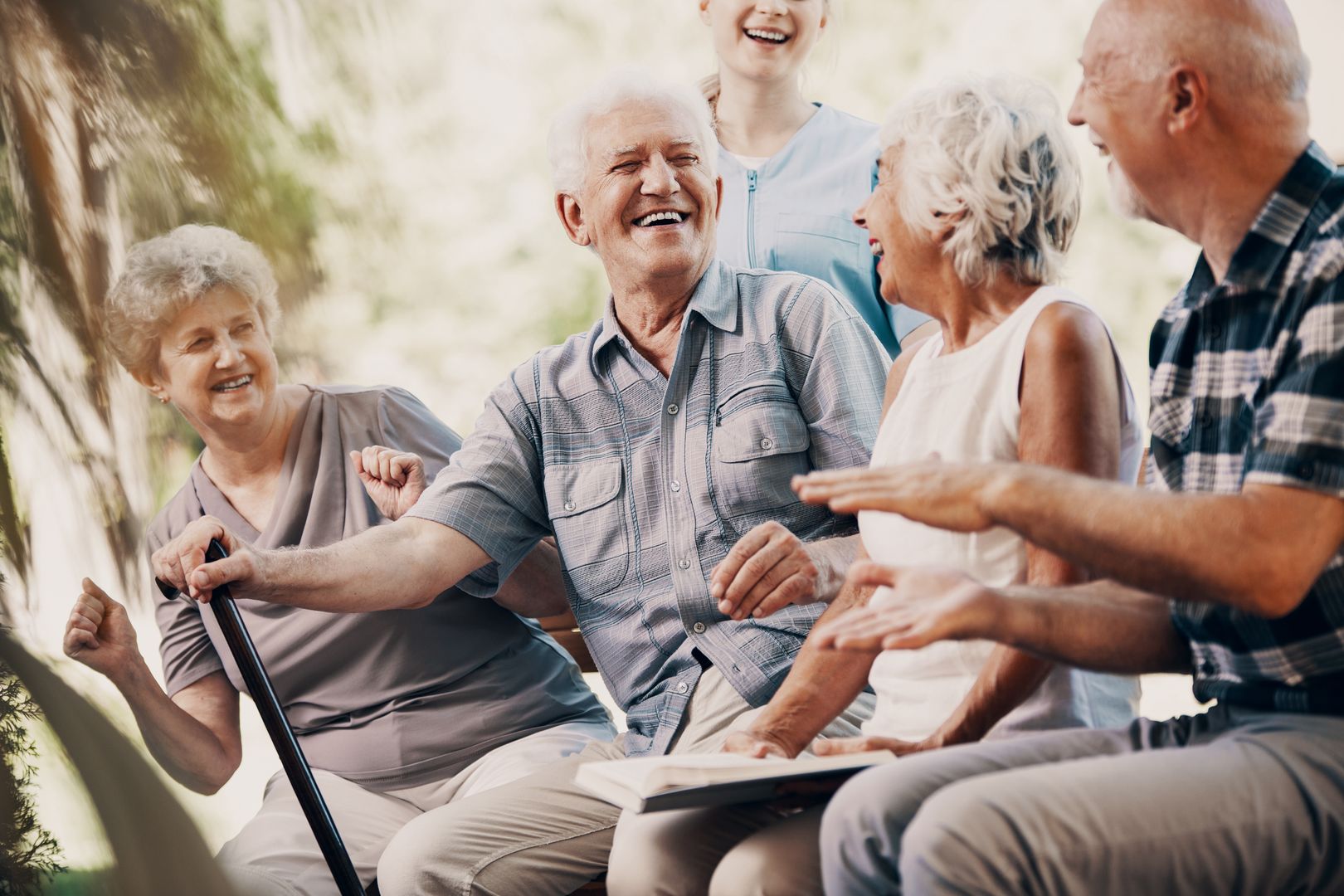 Happy elderly man with walking stick and smiling senior people relaxing in the garden
Photographee.eu
senior, smile, garden, relax, people, man, stick, walking, elderly, happy, outdoor, park, summer, exterior, residential, resthouse, nurse, enjoy, meeting, woman, care, lifestyle, assist, relationship, health, activities, caregiver, together, friend