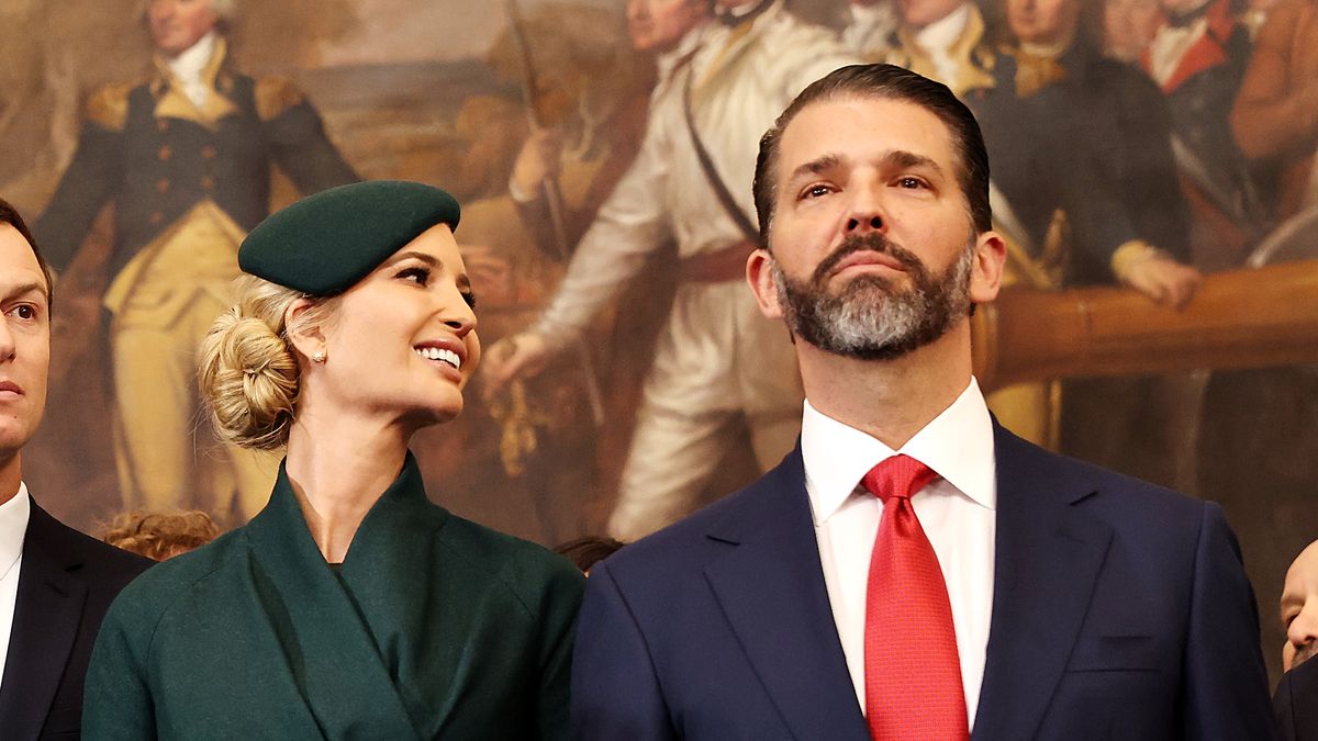 Ivanka Trump oraz Donald Trump Jr. na zaprzysiężeniu ojca na pre