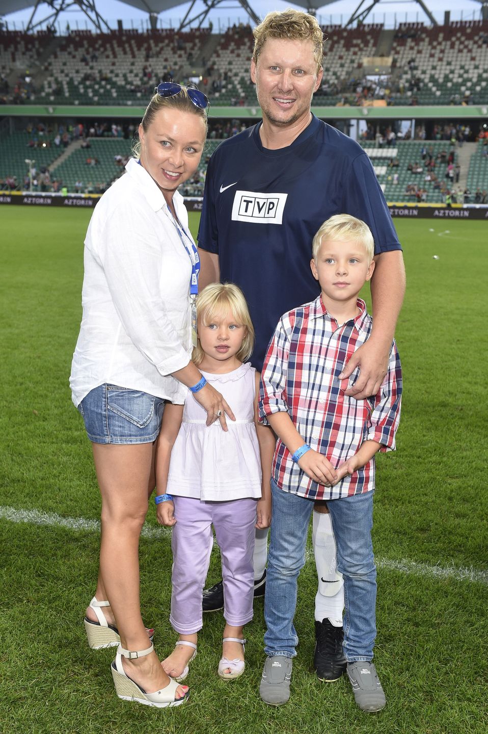 Andrzej Nejman z żoną i dziećmi 2014 r.