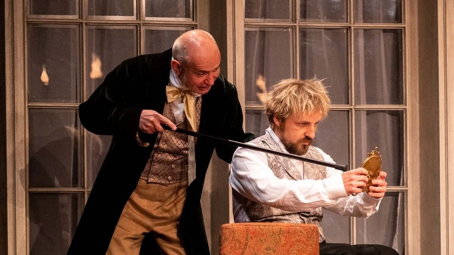 Krzysztof Dracz i Paweł Domagała w "Ożenku" w Och-Teatrze