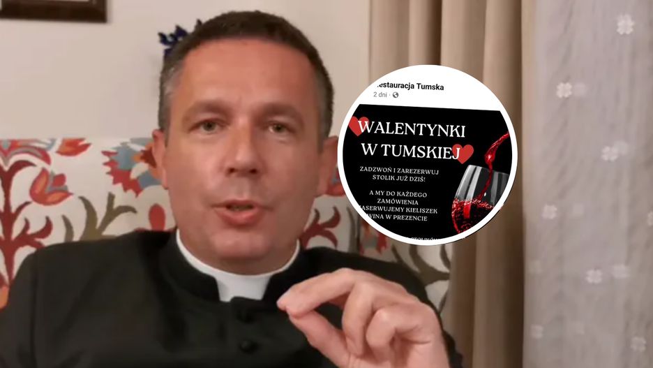 Ks. Daniel Wachowiak skrytykował walentynkową ofertę restauracji